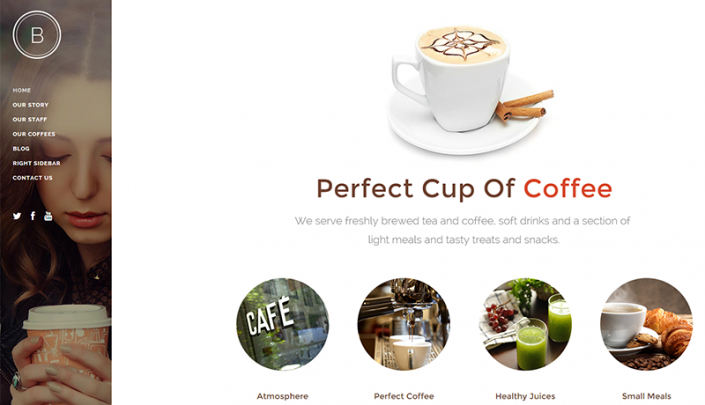 National cafe brand website National cafe retailer website built on Wordpress
