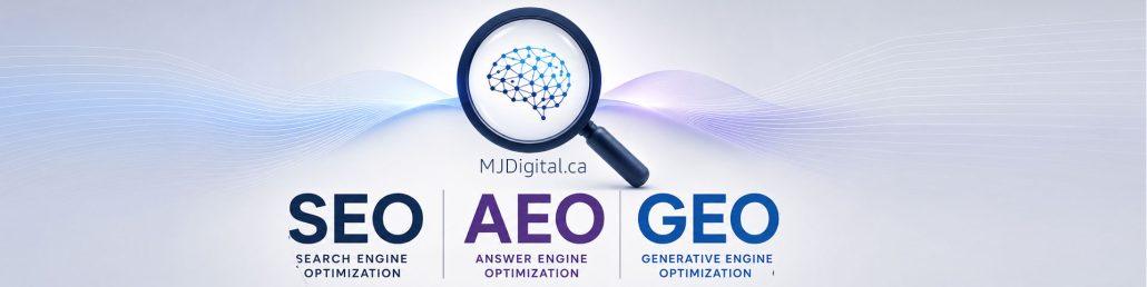 SEO, AEO, GEO | MJ Digital | AI Marketing