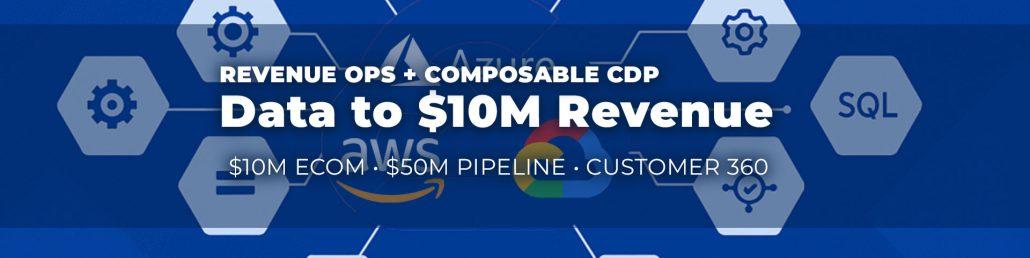 Marketing-led composable CDP build from POC to MVP to $10M direct revenue and unified identity resolution for a true Customer 360 enabling Sales Excellence and Marketing Revenue Operations